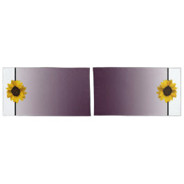 Funda De Cojín Desvanecimiento del color de girasol y berenjena,