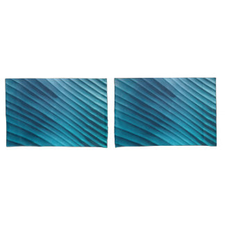 Funda De Cojín Diagonal azul hoja