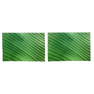Funda De Cojín Diagonal verde hoja