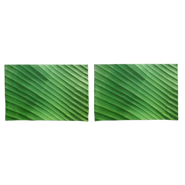 Funda De Cojín Diagonal verde hoja (Anverso - Set)