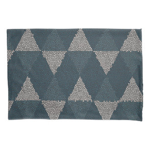 Funda De Cojín Diamante Azul de Vidrio Emplomado