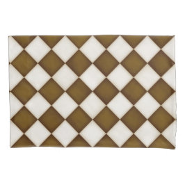 Funda De Cojín Diamantes blancos marrones y antiguos