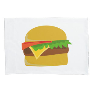 Funda De Cojín Dibujo animado del cheeseburger