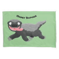 Dibujo animado divertido de un tejón melero hambri