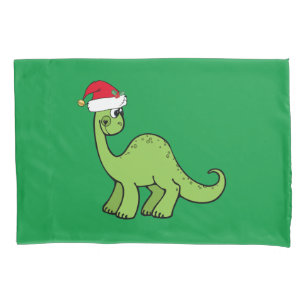 Funda De Cojín Dinosaurio navidad