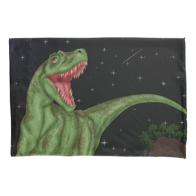 Funda De Cojín Dinosaurio - Noche prehistórica (Anverso)