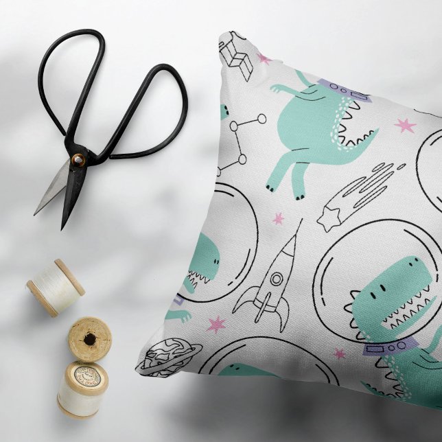 Funda De Cojín Dinosaurios Espaciales, Dinosaurios Cutos, Buques  (Subido por el creador)