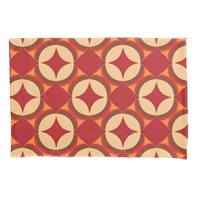Funda De Cojín Diseño abstracto geométrico rojo (Anverso)