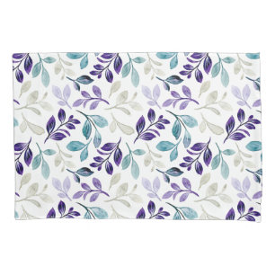 Funda De Cojín Diseño armonioso de hojas en acuarela