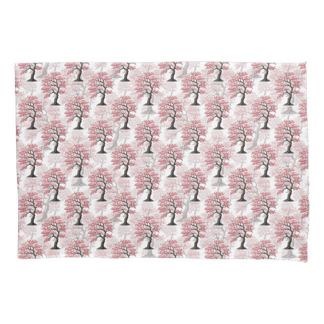 Funda De Cojín Diseño de árbol de cerezo rosa Sakura (Anverso)