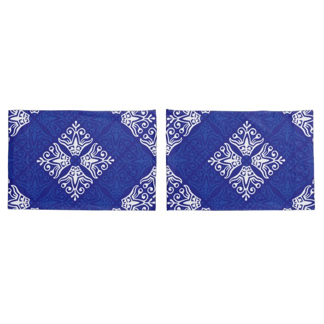 Funda De Cojín Diseño de Bandana Azul (Reverso-Set)