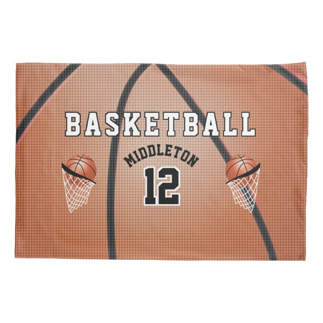 Funda De Cojín Diseño de bolas deportivas de baloncesto (Reverso)