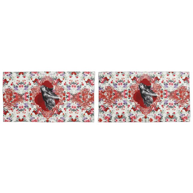 Funda De Cojín Diseño de cama de época 4u (Anverso - Set)