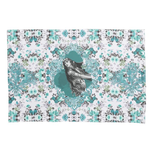 Funda De Cojín Diseño de cama de época 4u (Anverso)