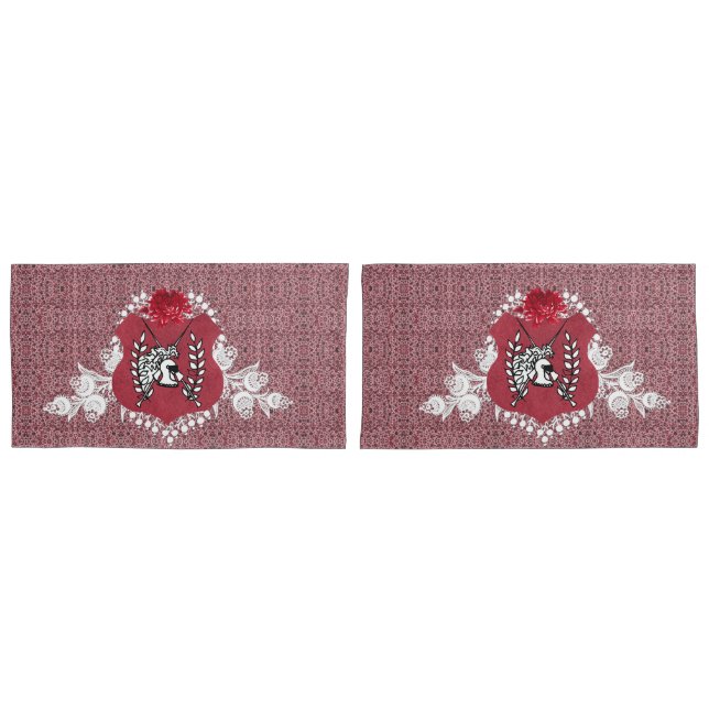 Funda De Cojín Diseño de cama de época 4u (Anverso - Set)