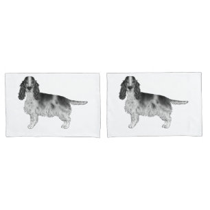 Funda De Cojín Diseño de English Cocker Spaniel en negro y blanco