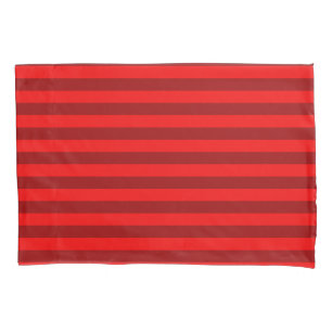 Funda De Cojín Diseño de franjas rojas y maroon