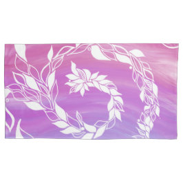 Funda De Cojín Diseño de hoja abstracta sobre fondo rosa