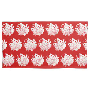 Funda De Cojín Diseño de Kamon japonés con mariposa asiática