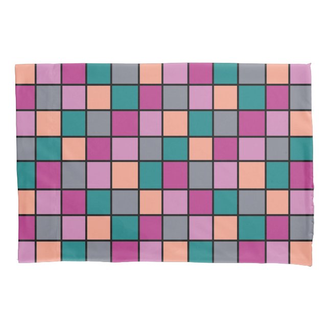 Funda De Cojín Diseño de mosaico grande impresión (Anverso)