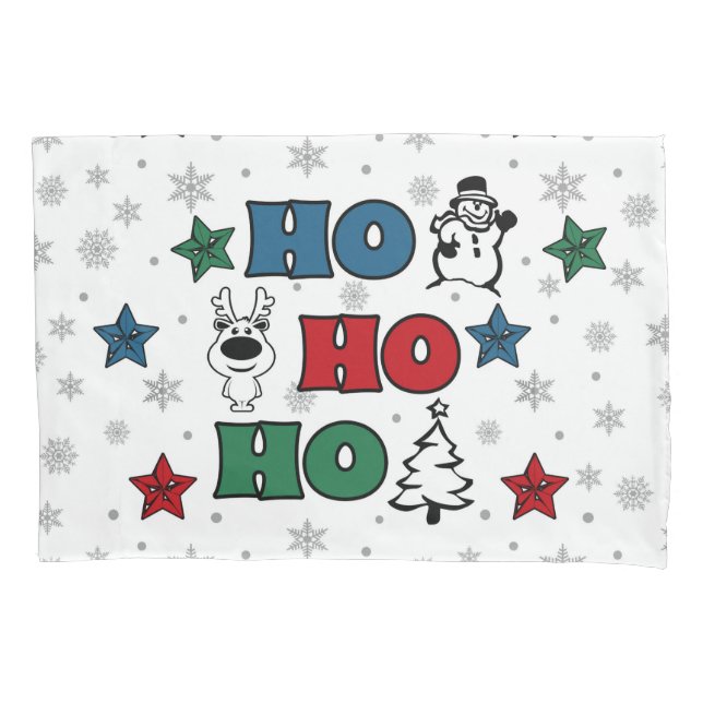 Funda De Cojín Diseño de Navidades Ho-Ho-Ho (Anverso)