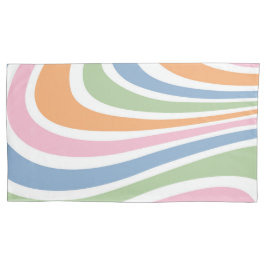 Funda De Cojín Diseño de ondas retro