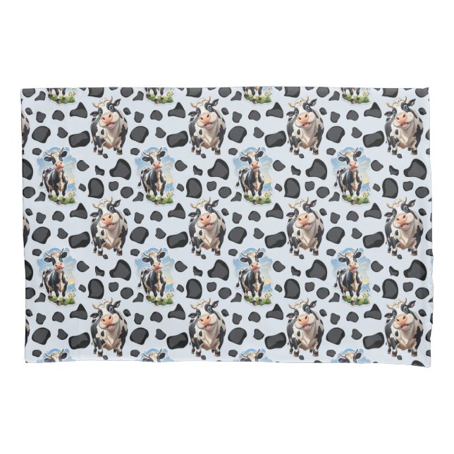 Funda De Cojín Diseño de patrones de animales de vaca (Anverso)