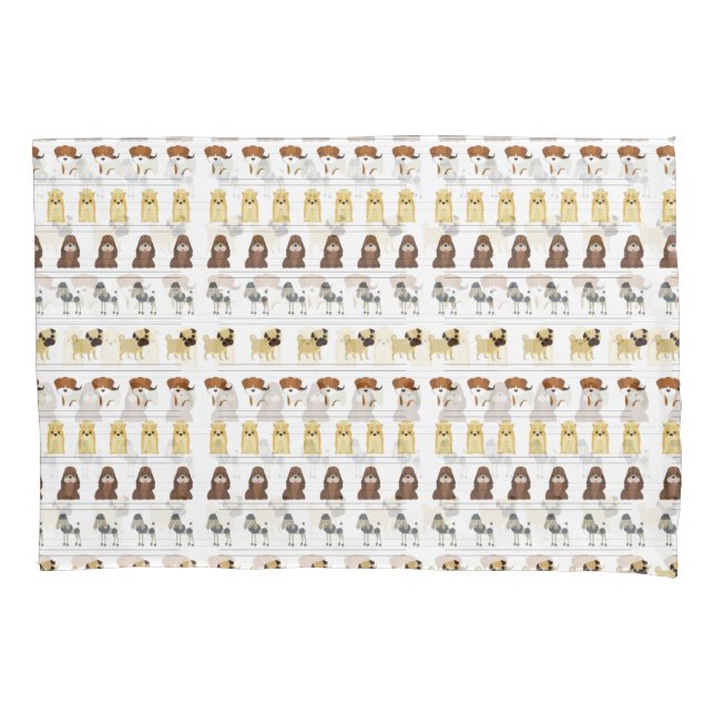 Funda De Cojín diseño de patrones de perros lindos para los amant (Anverso)