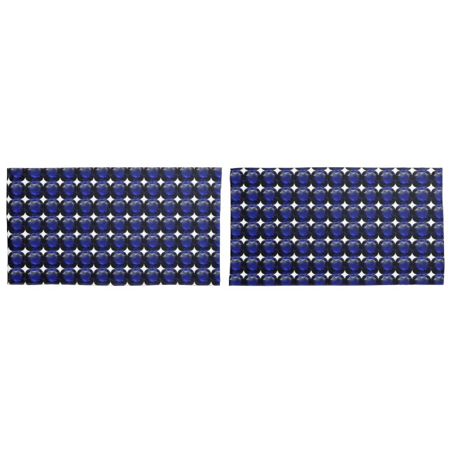 Funda De Cojín Diseño de patrones de zafiro azul (Anverso - Set)