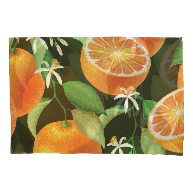 Funda De Cojín Diseño de patrones sin inconvenientes de Naranja v (Anverso)