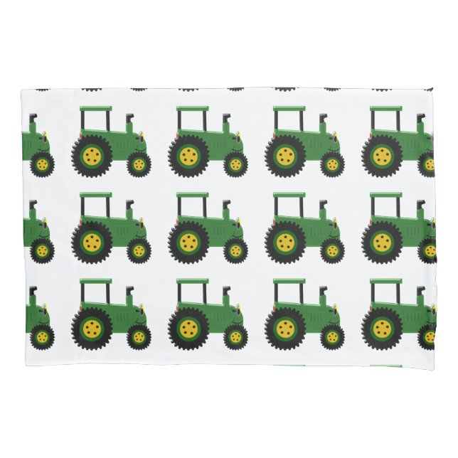 Funda De Cojín Diseño de Tractor Verde (Anverso)