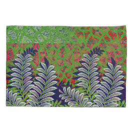 Funda De Cojín diseño de un patrón verde y amarillo