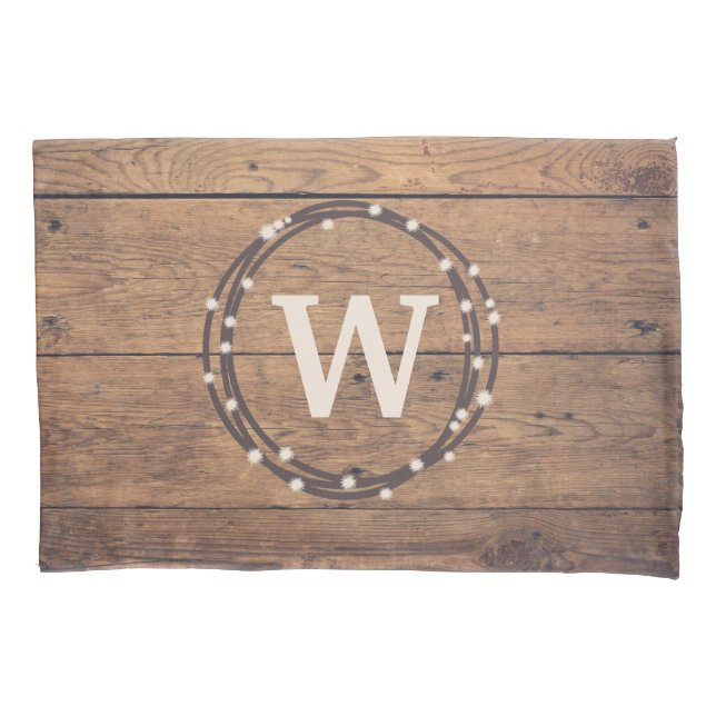 Funda De Cojín Diseño del monograma (Anverso)