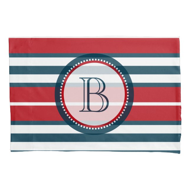 Funda De Cojín Diseño del monograma (Anverso)