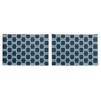 Funda De Cojín Diseño geométrico azul moderno