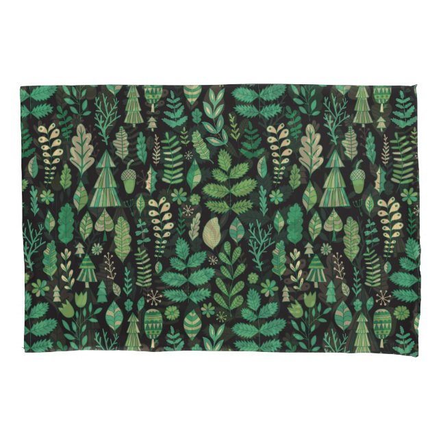 Funda De Cojín Diseño inmaculado con flores de bosque (Anverso)