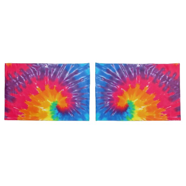 Funda De Cojín Diseño Neon Rainbow Retro Tie Dye (Reverso-Set)