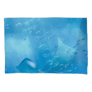 Funda De Cojín Diseño oceánico submarino Stingras en mallas
