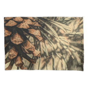 Funda De Cojín Diseño rústico de cono de pino