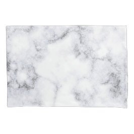 Funda De Cojín Diseño sencillo de mármol blanco y negro|