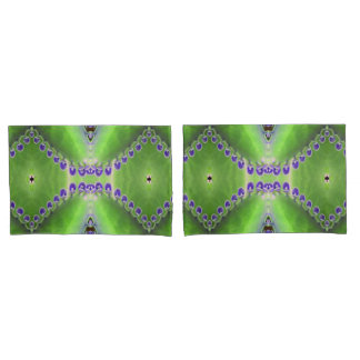 Funda De Cojín Diseño verde y púrpura