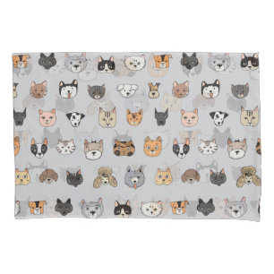 Funda De Cojín Diversión animal: perros gatos mezcla de doodle