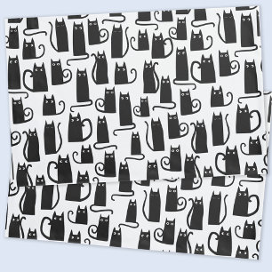 Funda De Cojín Diversión de gato negro
