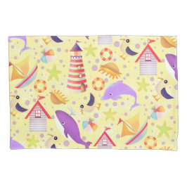 Funda De Cojín Diversión Playa Amarillo 