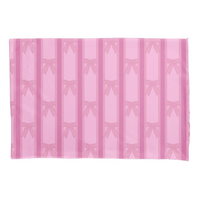 Funda De Cojín Diversión y fantasía paro rosado rayado (Anverso)
