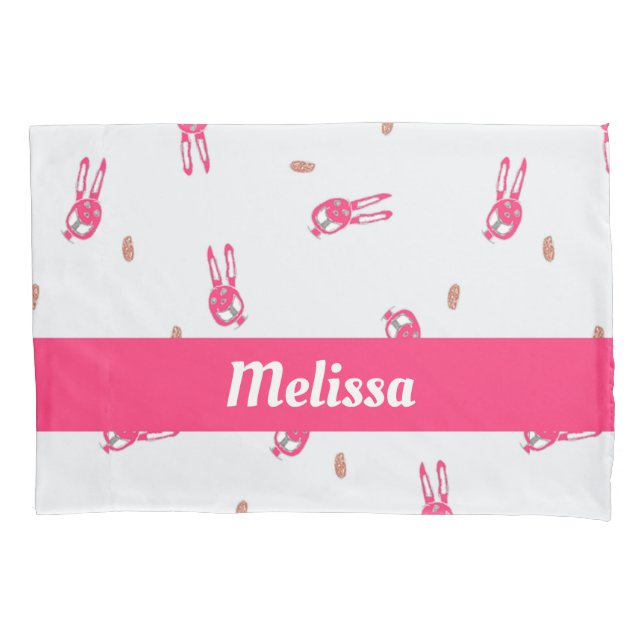 Funda De Cojín Divertido conejo sin dientes (Anverso)