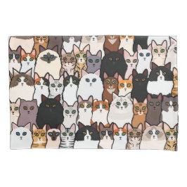 Funda De Cojín Divertido Tantos Gatos y Gatitos Collage