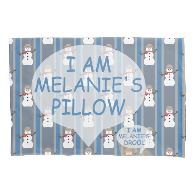 Funda De Cojín Divertido y divertido detective Snowman (Anverso)