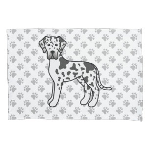 Funda De Cojín Dogo de Burdeos Harlequin Lindo Perro de Dibujos A