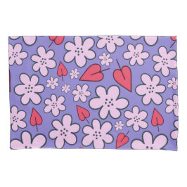 Funda De Cojín Doodle de flores de 60 años